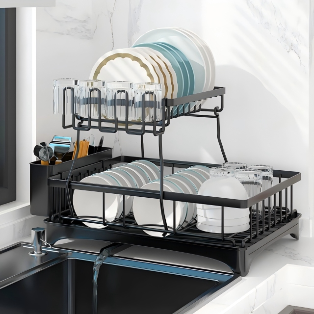 Kitchen storage rack, dish rack, plate storage and draining rack,MY SHOP,Kitchen storage rack, dish rack, plate storage and draining rack