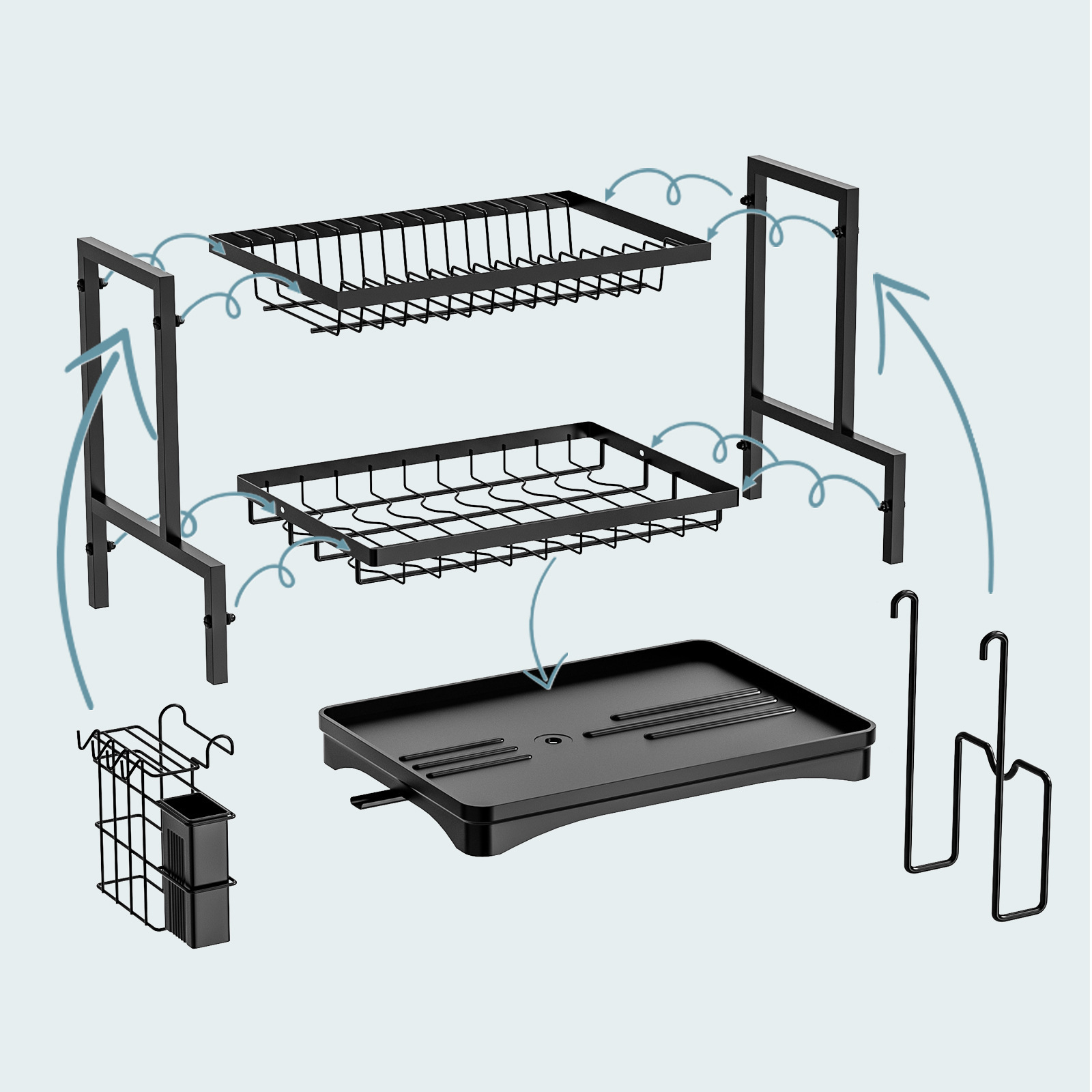 Kitchen storage rack, dish rack, plate storage and draining rack,MY SHOP,Kitchen storage rack, dish rack, plate storage and draining rack