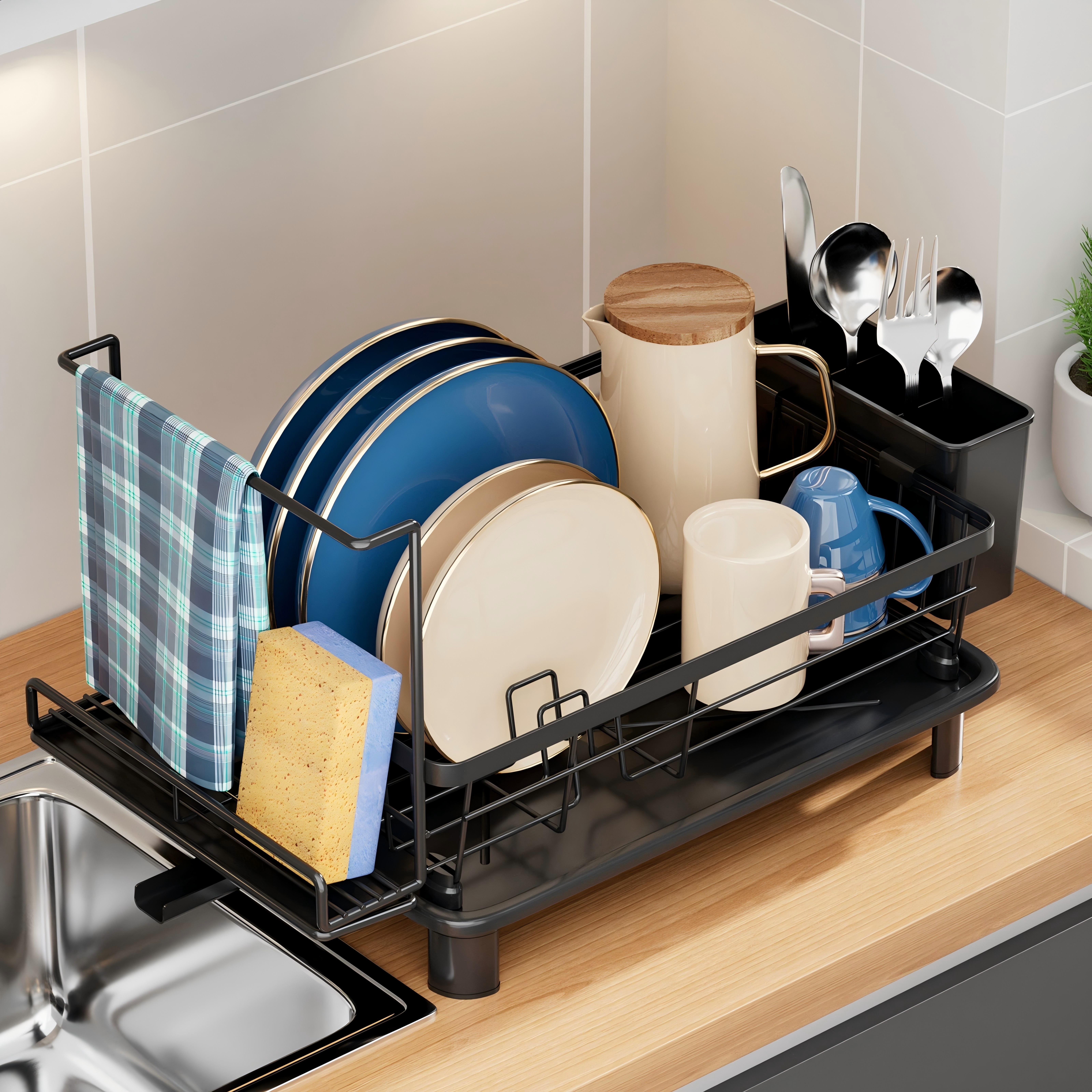 Kitchen storage rack, dish rack, plate storage and draining rack,MY SHOP,Kitchen storage rack, dish rack, plate storage and draining rack