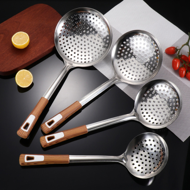 Wholesale Stainless Steel Skimmer Ladle / Slotted Spoon for Kitchen,HangYu Housewares ,Stainless steel strainer