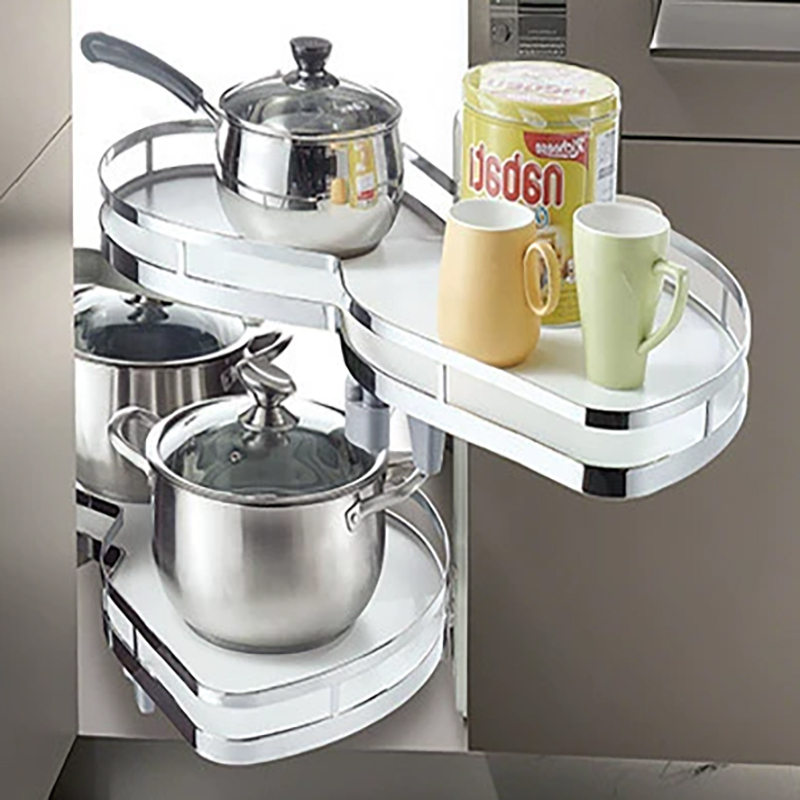 Corner pull-out basket kitchen cabinet rotating storage rack,DongGuan HangyYu Houseware Factory Website,Corner pull-out basket kitchen cabinet rotating storage rack