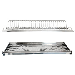 Double-layer stainless steel pull-out basket dish rack, cabinet storage and draining rack,DongGuan HangyYu Houseware Factory Website,Double-layer stainless steel pull-out basket dish rack, cabinet storage and draining rack