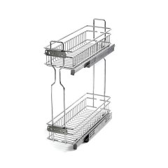 Drawer-type side pull basket base cabinet with double-layer extremely narrow pull baskets,DongGuan HangyYu Houseware Factory Website,Drawer-type side pull basket base cabinet with double-layer extremely narrow pull baskets