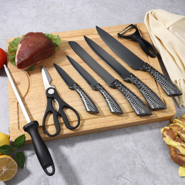 Stainless steel kitchen knife set,HangYu Housewares ,Stainless steel kitchen knife set