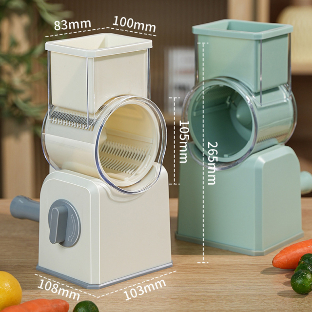 Multifunctional hand-operated vegetable cutter, kitchen drum vegetable slicer, grater and shredder tool,HangYu Housewares ,Multifunctional hand-operated vegetable cutter, kitchen drum vegetable slicer, grater and shredder tool
