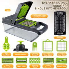 Multifunctional vegetable cutter, dicing tool, potato shredder, slivering tool, slicing tool - essential household gadget!,HangYu Housewares ,Multifunctional vegetable cutter, dicing tool, potato shredder, slivering tool, slicing tool - essential household gadget!