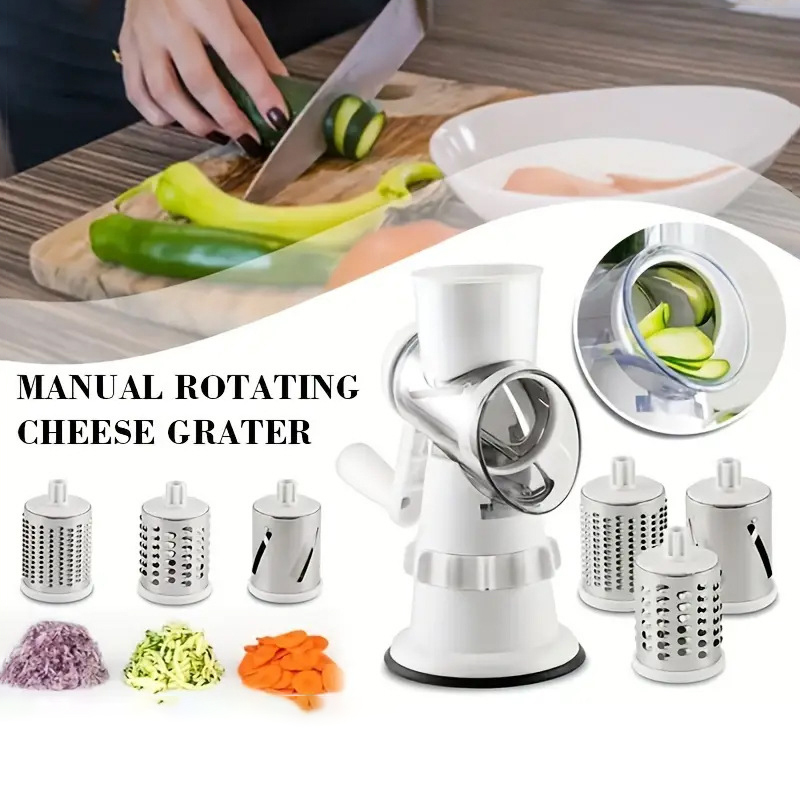Multifunctional hand-operated vegetable cutter, kitchen drum vegetable slicer, grater and shredder tool,HangYu Housewares ,Multifunctional hand-operated vegetable cutter, kitchen drum vegetable slicer, grater and shredder tool