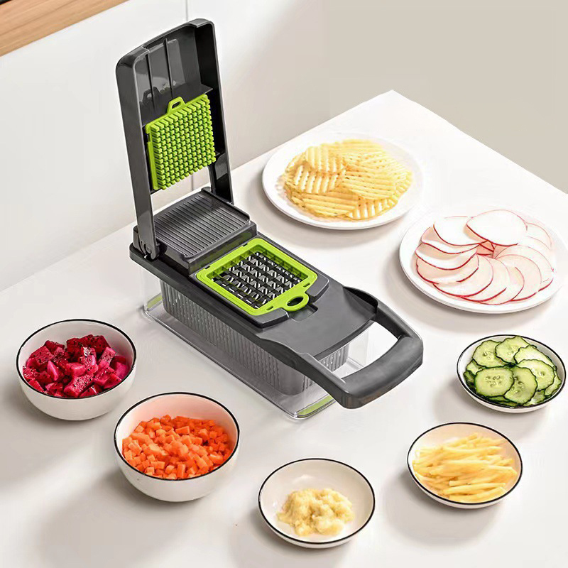 Multifunctional vegetable cutter, dicing tool, potato shredder, slivering tool, slicing tool - essential household gadget!,HangYu Housewares ,Multifunctional vegetable cutter, dicing tool, potato shredder, slivering tool, slicing tool - essential household gadget!