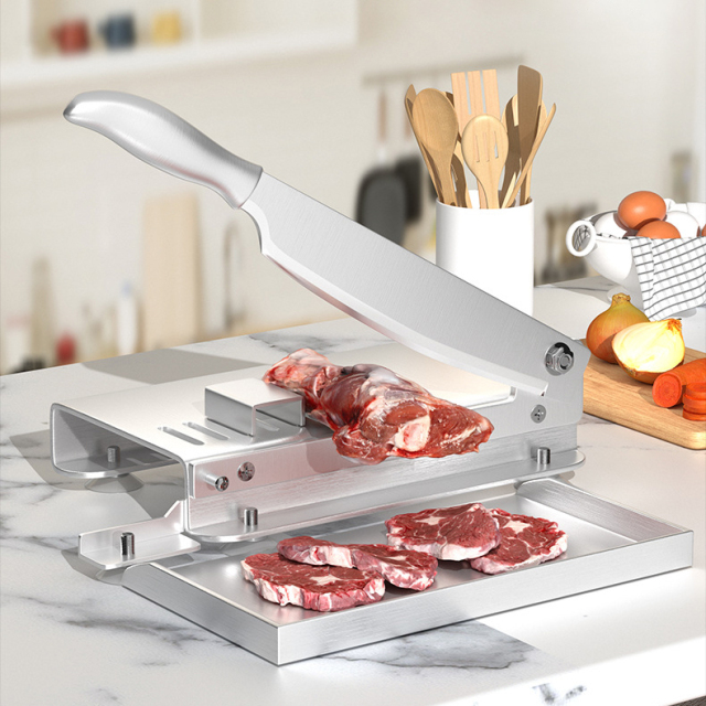 Multifunctional stainless steel meat cutter, suitable for cutting herbs, beef and mutton rolls, and slicing wagyu beef.,HangYu Housewares ,Multifunctional stainless steel meat cutter, suitable for cutting herbs, beef and mutton rolls, and slicing wagyu beef.