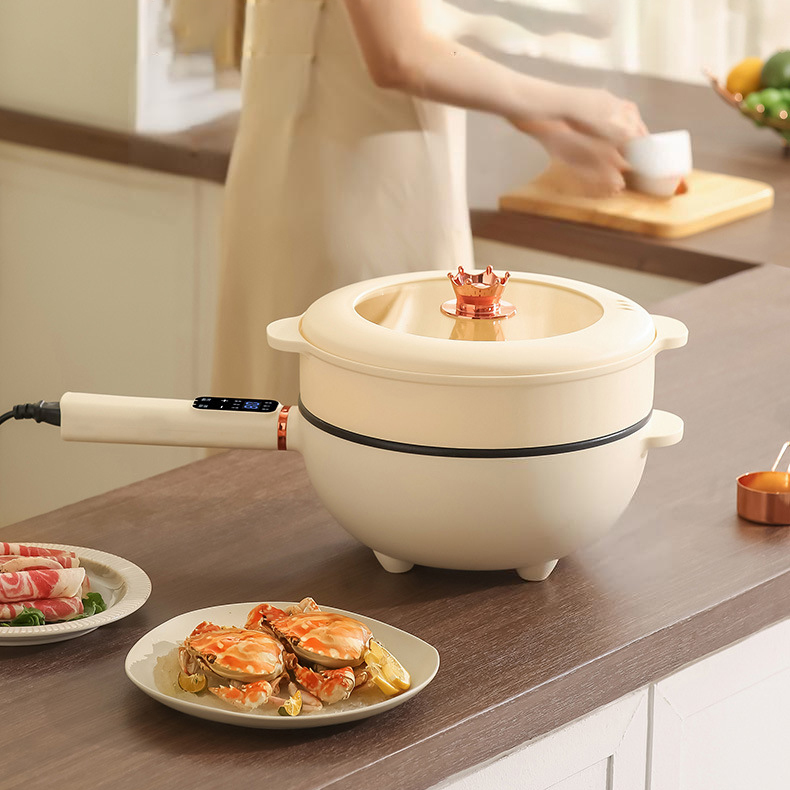 Multifunctional electric frying pan/electric boiling pot intelligent integrated non-stick household cooking and steaming electric heating hot pot,HangYu Housewares ,Multifunctional electric frying pan/electric boiling pot intelligent integrated non-stick household cooking and steaming electric heating hot pot