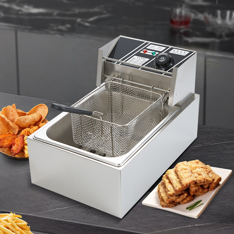 Capacity household electric deep fryer multi-functional commercial single or double cylinder deep fryer for street vending of dough sticks and french fries deep fryer,HangYu Housewares ,Capacity household electric deep fryer multi-functional commercial single or double cylinder deep fryer for street vending of dough sticks and french fries deep fryer