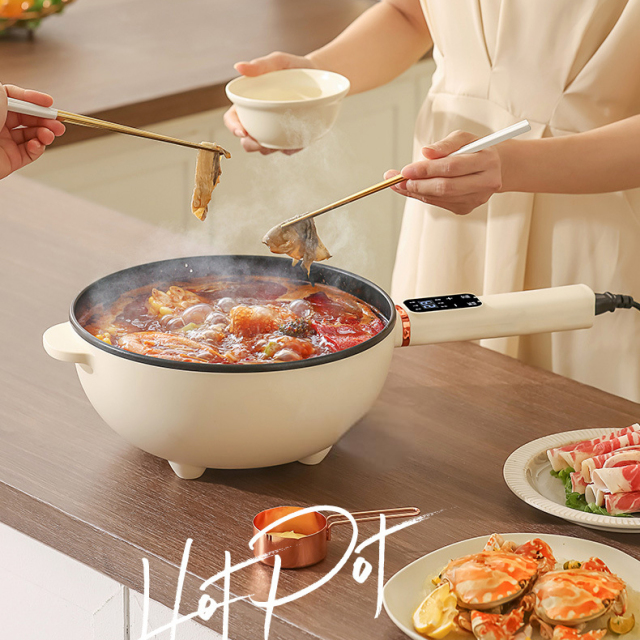 Multifunctional electric frying pan/electric boiling pot intelligent integrated non-stick household cooking and steaming electric heating hot pot,HangYu Housewares ,Multifunctional electric frying pan/electric boiling pot intelligent integrated non-stick household cooking and steaming electric heating hot pot