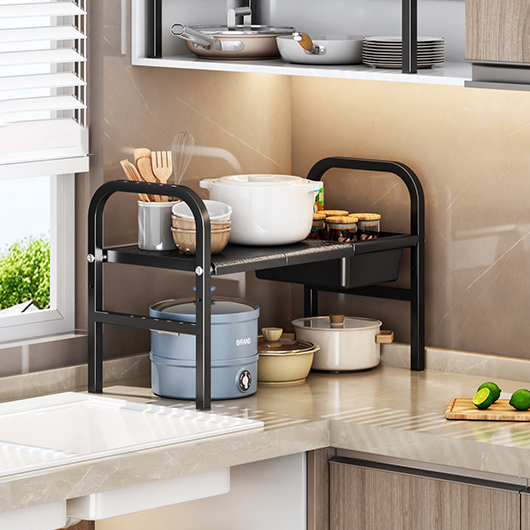 Under-sink kitchen storage shelf, cabinet with multi-level shelves, various multi-functional gadgets for pots and pans,HangYu Housewares ,Under-sink kitchen storage shelf, cabinet with multi-level shelves, various multi-functional gadgets for pots and pans