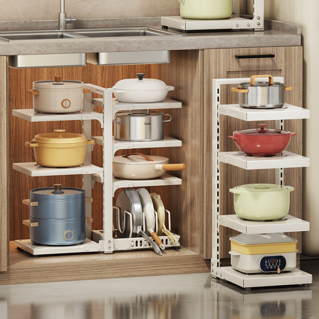 Cookware storage rack, countertop under the home water sink cabinet, adjustable cooking rack,HangYu Housewares ,Cookware storage rack, countertop under the home water sink cabinet, adjustable cooking rack