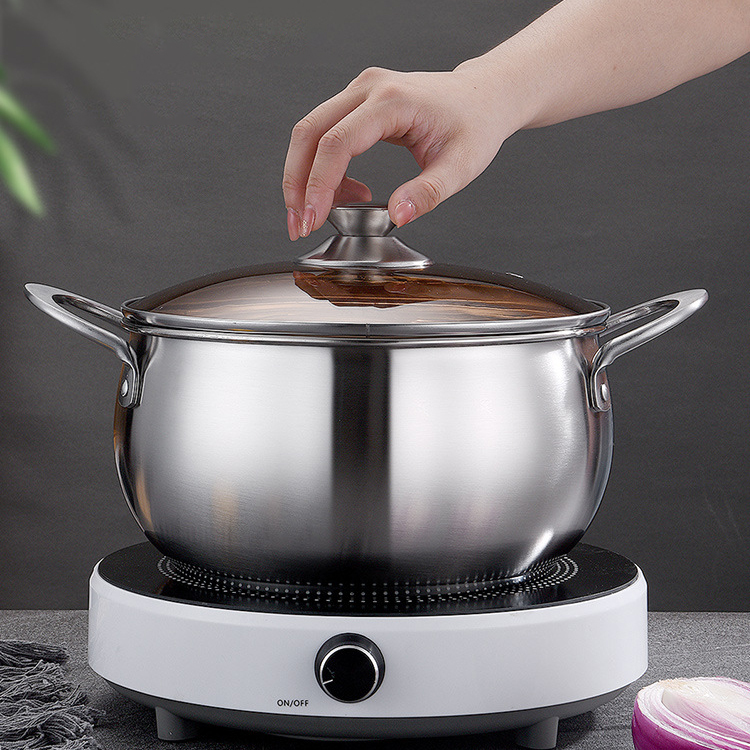 Stainless Steel Curved Soup Pot,HangYu Housewares ,Stainless Steel Curved Soup Pot