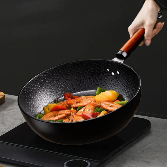 Stir-fry pan, iron pan, flat-bottom pan, non-stick pan, steak frying pan,HangYu Housewares ,Stir-fry pan, iron pan, flat-bottom pan, non-stick pan, steak frying pan