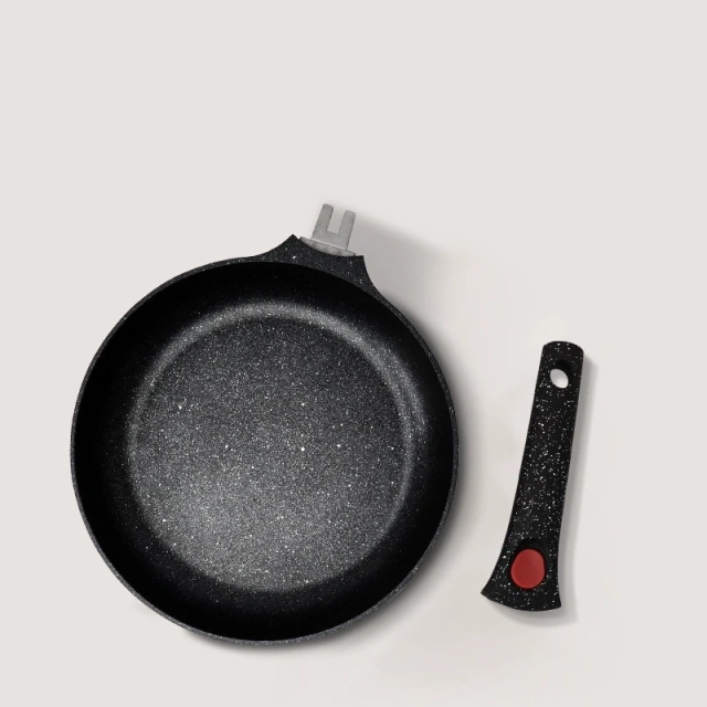Aluminum alloy flat-bottomed pan non-stick pan handle detachable steak frying pan household macaroni stone cooking pot,HangYu Housewares ,Aluminum alloy flat-bottomed pan non-stick pan handle detachable steak frying pan household macaroni stone cooking pot