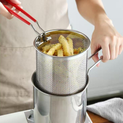 Stainless steel mini deep fryer multi-functional deep pot for frying chicken and french fries small fryer,HangYu Housewares ,Stainless steel mini deep fryer multi-functional deep pot for frying chicken and french fries small fryer