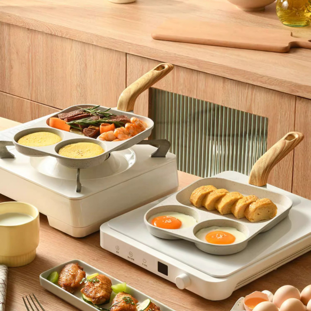 Aluminum alloy multi-functional frying pan non-stick pan flat-bottom pan,HangYu Housewares ,Aluminum alloy multi-functional frying pan non-stick pan flat-bottom pan