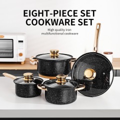 Mafengstone Golden Handle Non-stick Cookware Set,HangYu Housewares ,Mafengstone Golden Handle Non-stick Cookware Set