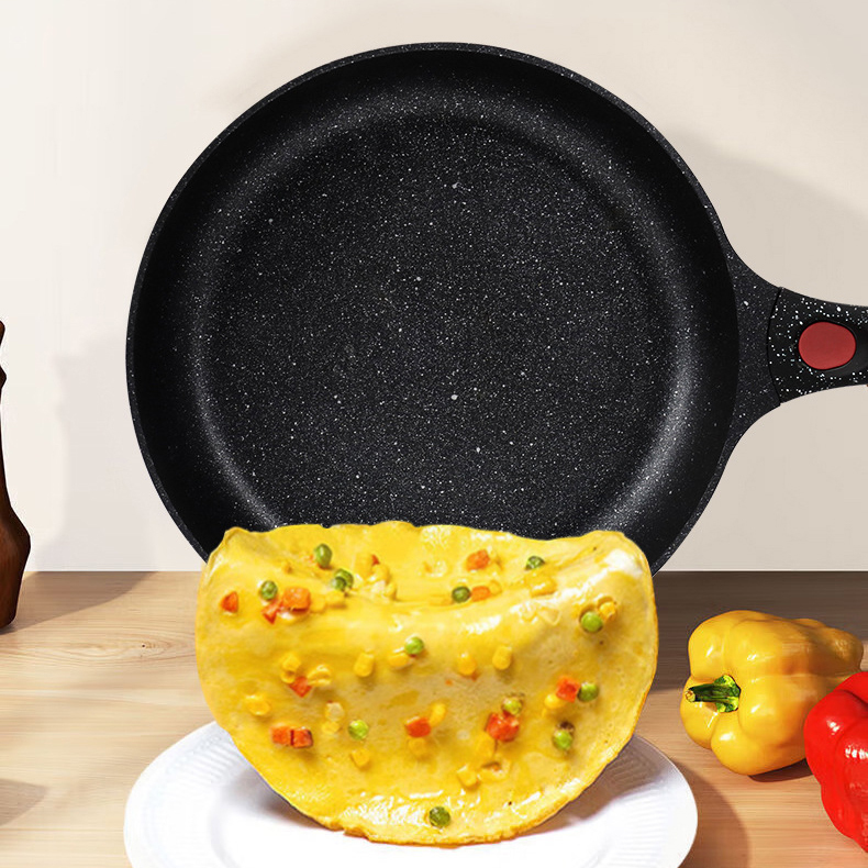 Aluminum alloy flat-bottomed pan non-stick pan handle detachable steak frying pan household macaroni stone cooking pot,HangYu Housewares ,Aluminum alloy flat-bottomed pan non-stick pan handle detachable steak frying pan household macaroni stone cooking pot