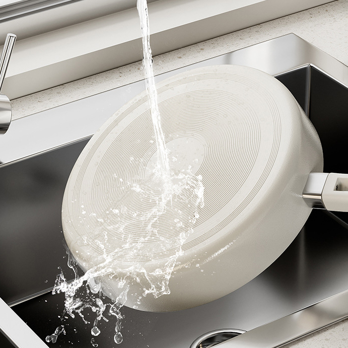 Titanium ceramic non-stick pan, multi-functional frying pan, flat-bottom pan,HangYu Housewares ,Titanium ceramic non-stick pan, multi-functional frying pan, flat-bottom pan