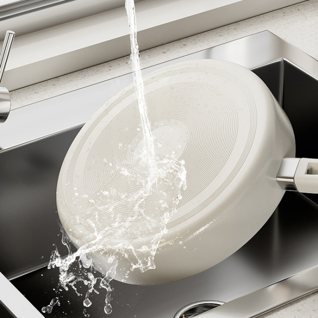 Titanium ceramic non-stick pan, multi-functional frying pan, flat-bottom pan,HangYu Housewares ,Titanium ceramic non-stick pan, multi-functional frying pan, flat-bottom pan