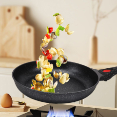 Aluminum alloy flat-bottomed pan non-stick pan handle detachable steak frying pan household macaroni stone cooking pot,HangYu Housewares ,Aluminum alloy flat-bottomed pan non-stick pan handle detachable steak frying pan household macaroni stone cooking pot