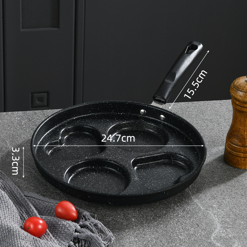 Fried egg pan, breakfast non-stick pan, multi-hole mold, flat-bottomed frying pan,HangYu Housewares ,Fried egg pan, breakfast non-stick pan, multi-hole mold, flat-bottomed frying pan