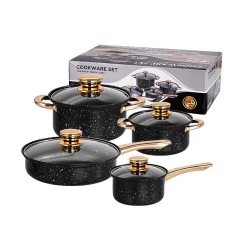 Mafengstone Golden Handle Non-stick Cookware Set,HangYu Housewares ,Mafengstone Golden Handle Non-stick Cookware Set