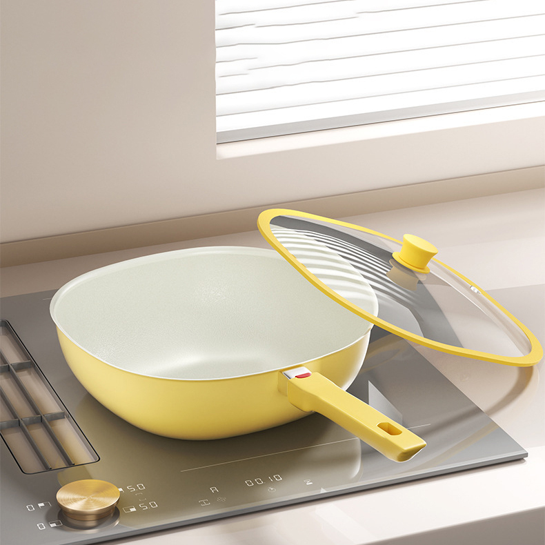Non-stick pans, frying pans, ceramic inner-bottom cooking pots, flat-bottom pans, non-stick pans, induction cookers, gas stoves, universal use,HangYu Housewares ,Non-stick pans, frying pans, ceramic inner-bottom cooking pots, flat-bottom pans, non-stick pans, induction cookers, gas stoves, universal use