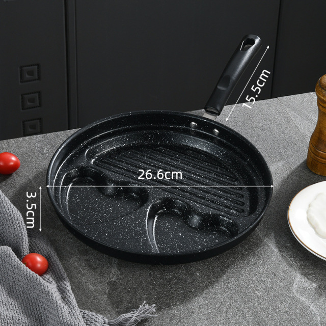 Fried egg pan, breakfast non-stick pan, multi-hole mold, flat-bottomed frying pan,HangYu Housewares ,Fried egg pan, breakfast non-stick pan, multi-hole mold, flat-bottomed frying pan