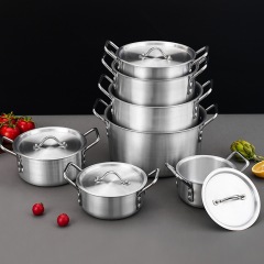 Aluminum pot 7-piece set - aluminum coated sand finish,HangYu Housewares ,Aluminum pot 7-piece set - aluminum coated sand finish