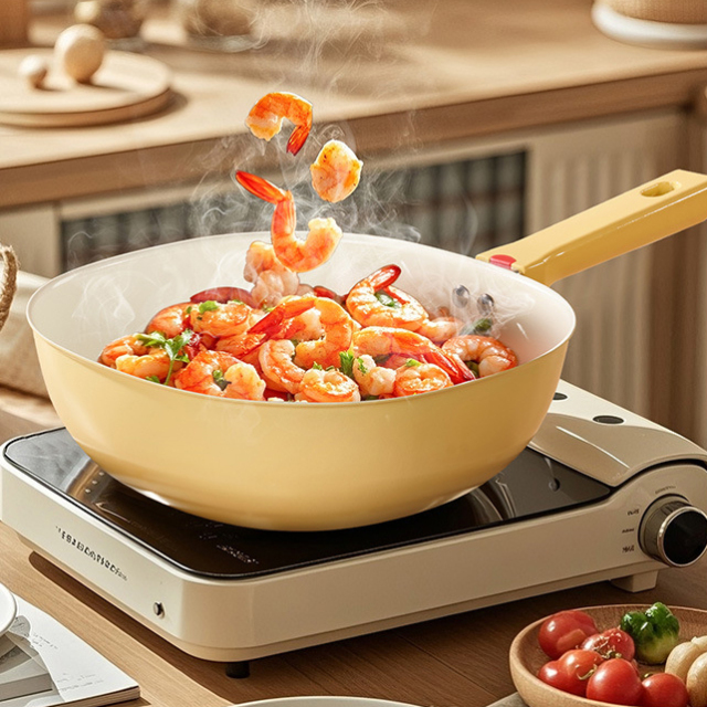 Non-stick pans, frying pans, ceramic inner-bottom cooking pots, flat-bottom pans, non-stick pans, induction cookers, gas stoves, universal use,HangYu Housewares ,Non-stick pans, frying pans, ceramic inner-bottom cooking pots, flat-bottom pans, non-stick pans, induction cookers, gas stoves, universal use