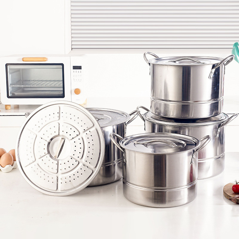 Stainless steel soup pot set of cookware,HangYu Housewares ,Stainless steel soup pot set of cookware