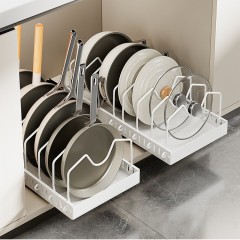 Adjustable cooking utensil storage rack, kitchen pull-out storage shelf, cabinet organizing stand, countertop dish rack, pot cover rack, pot rack,HangYu Housewares ,Adjustable cooking utensil storage rack, kitchen pull-out storage shelf, cabinet organizing stand, countertop dish rack, pot cover rack, pot rack