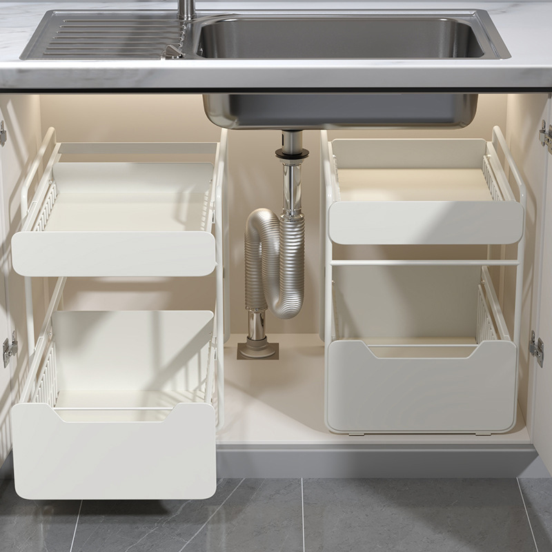 Extendable folding pull-out drawer shelf with multi-functional storage basket for cabinets,HangYu Housewares ,Extendable folding pull-out drawer shelf with multi-functional storage basket for cabinets