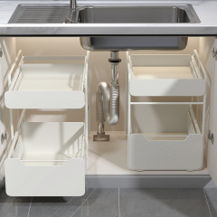 Extendable folding pull-out drawer shelf with multi-functional storage basket for cabinets,HangYu Housewares ,Extendable folding pull-out drawer shelf with multi-functional storage basket for cabinets