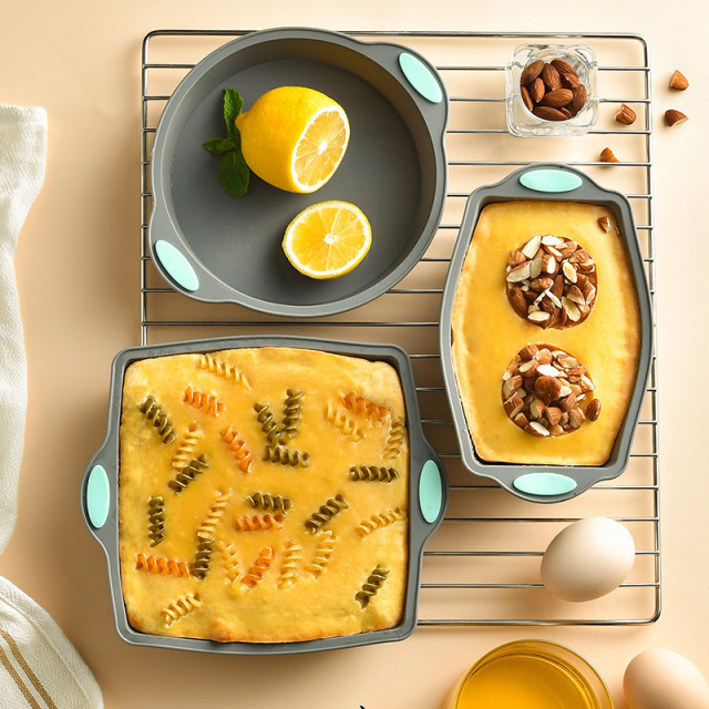 Silicone cake mold - suitable for home baking, circular chiffon cake mold, rectangular bread and toast mold,HangYu Housewares ,Silicone cake mold - suitable for home baking, circular chiffon cake mold, rectangular bread and toast mold