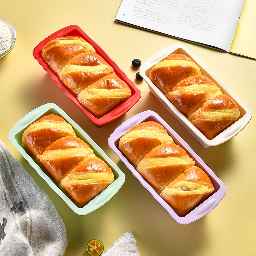 Silicone cake mold - easy to remove the cake, rectangular toast mold, suitable for household oven, silicone baking tray,HangYu Housewares ,Silicone cake mold - easy to remove the cake, rectangular toast mold, suitable for household oven, silicone baking tray
