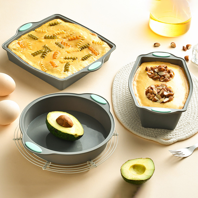Silicone cake mold - suitable for home baking, circular chiffon cake mold, rectangular bread and toast mold,HangYu Housewares ,Silicone cake mold - suitable for home baking, circular chiffon cake mold, rectangular bread and toast mold