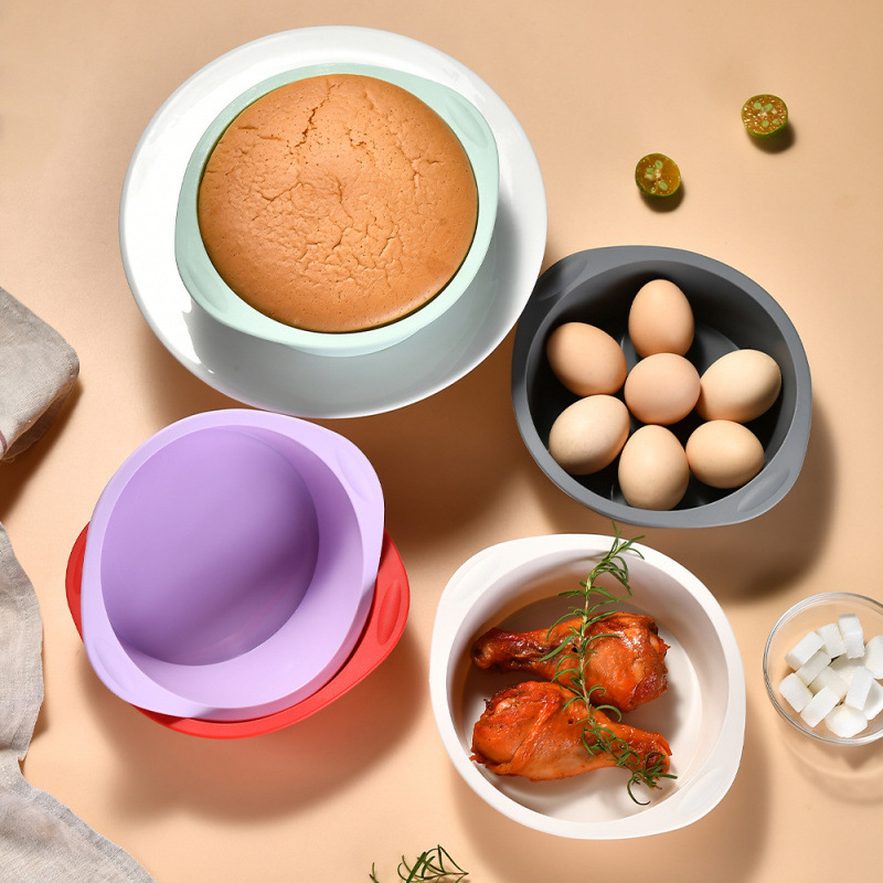 Silicone cake mold - suitable for home baking, circular chiffon cake mold, rectangular bread and toast mold,HangYu Housewares ,Silicone cake mold - suitable for home baking, circular chiffon cake mold, rectangular bread and toast mold