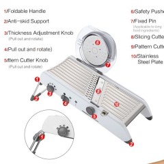 Premium stainless steel multi-functional grater, potato shredder, kitchen all-in-one slicer and grater,HangYu Housewares ,Premium stainless steel multi-functional grater, potato shredder, kitchen all-in-one slicer and grater