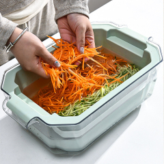 Multifunctional Stainless Steel Vegetable Chopper with Large Capacity Drain Basket, Ideal for Home Use – Potato Shredder, Radish Shredder, and Ultimate Vegetable Slicer,HangYu Housewares ,Multifunctional Stainless Steel Vegetable Chopper with Large Capacity Drain Basket, Ideal for Home Use – Potato Shredder, Radish Shredder, and Ultimate Vegetable Slicer