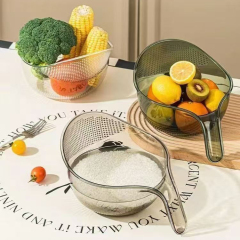 Automatic hand-free rice washing device with water-draining basket and multi-functional rice sieve,HangYu Housewares ,Automatic hand-free rice washing device with water-draining basket and multi-functional rice sieve