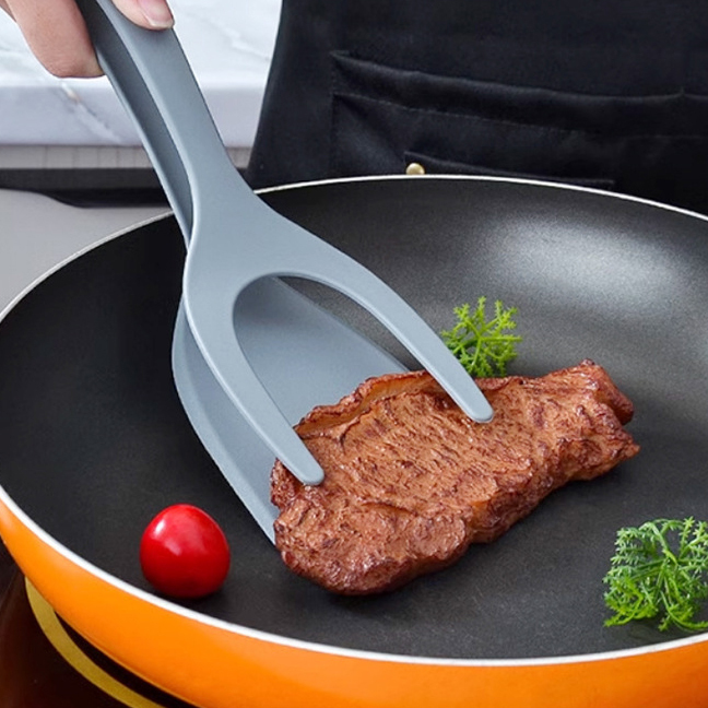 Multi-functional nylon frying spatula - combines food holder and food clamp in one. Suitable for frying fish, clamping steaks, holding bread, and outdoor barbecue meat,HangYu Housewares ,Multi-functional nylon frying spatula - combines food holder and food clamp in one. Suitable for frying fish, clamping steaks, holding bread, and outdoor barbecue meat