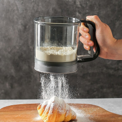 Semi-automatic flour sifter - handheld flour sieve with powder-dispensing mesh sieve,HangYu Housewares ,Semi-automatic flour sifter - handheld flour sieve with powder-dispensing mesh sieve