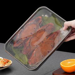 Stainless steel lid-covered versatile square plate,HangYu Housewares ,Stainless steel lid-covered versatile square plate