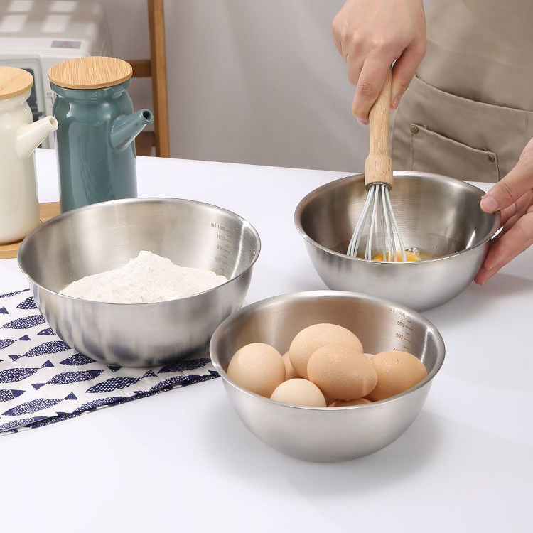 Stainless steel mixing bowl with measuring markings,HangYu Housewares ,Stainless steel mixing bowl with measuring markings