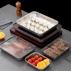 Stainless steel lid-covered versatile square plate,HangYu Housewares ,Stainless steel lid-covered versatile square plate